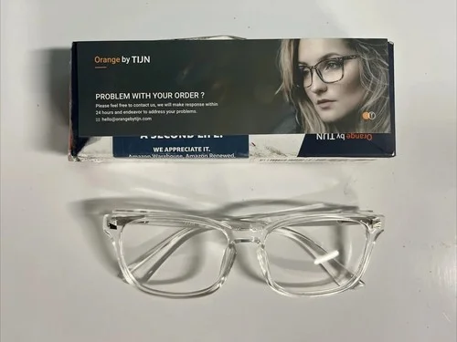 TIJN Blue Light Blocking Glasses Women Men Clear Frame Square Nerd Eyeglasses
