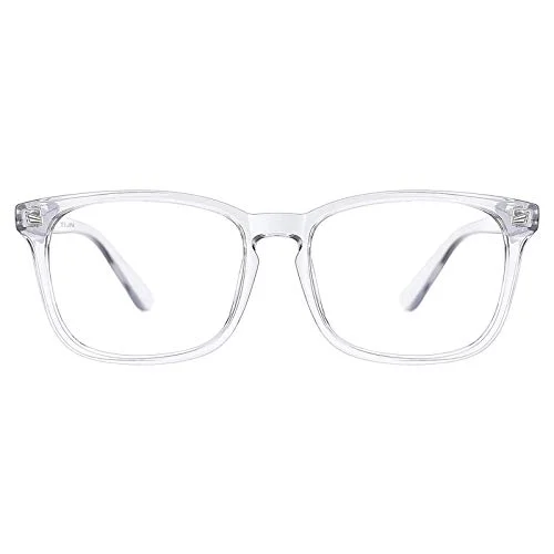 TIJN Blue Light Blocking Glasses for Women/Men Clear Frame Square Eyeglasses NEW