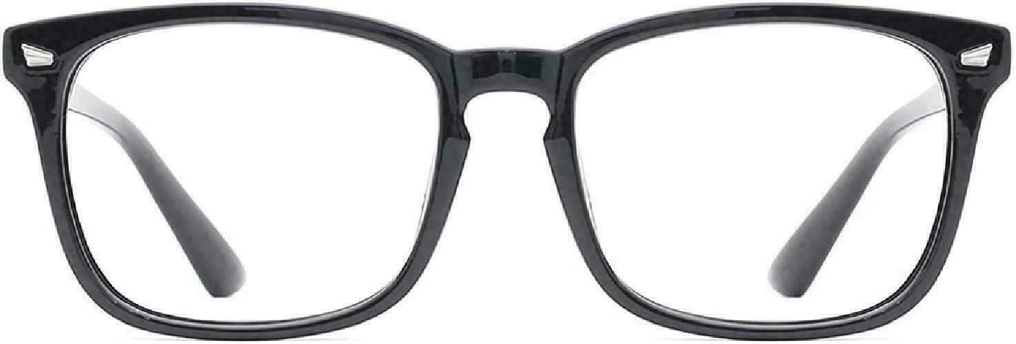 TIJN Blue Light Blocking Tortoise Computer Glasses Thick Round Rim Anti-Strain 4