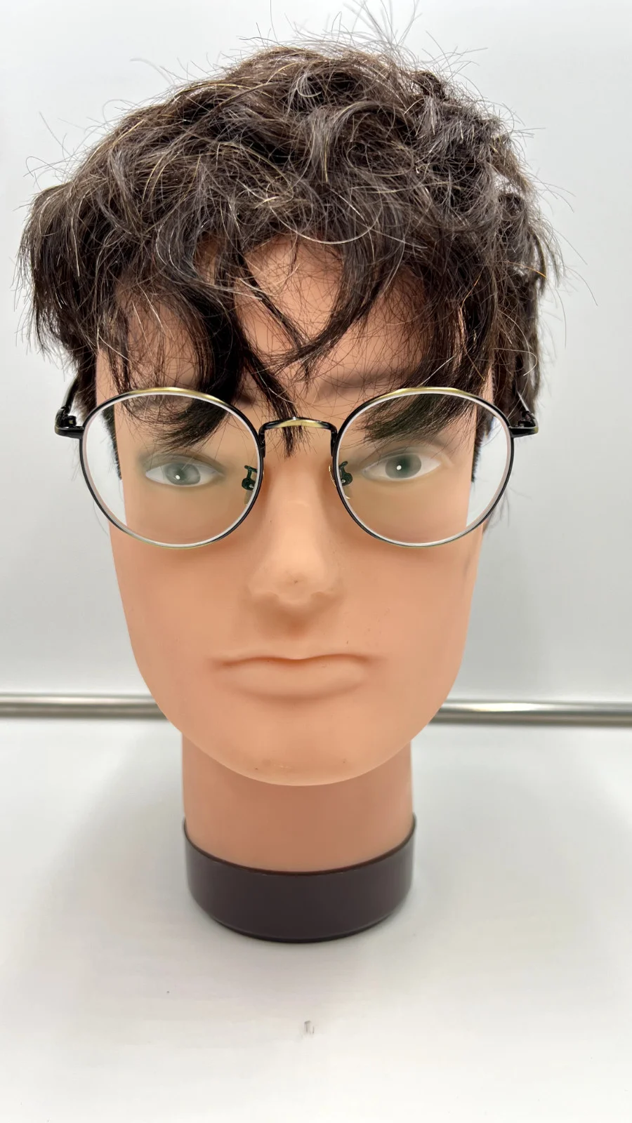 TIJN EYEWEAR EYEGLASS FRAMES ROUND METAL BLACK GOLD RIM M5208 COL.12 50-17-140