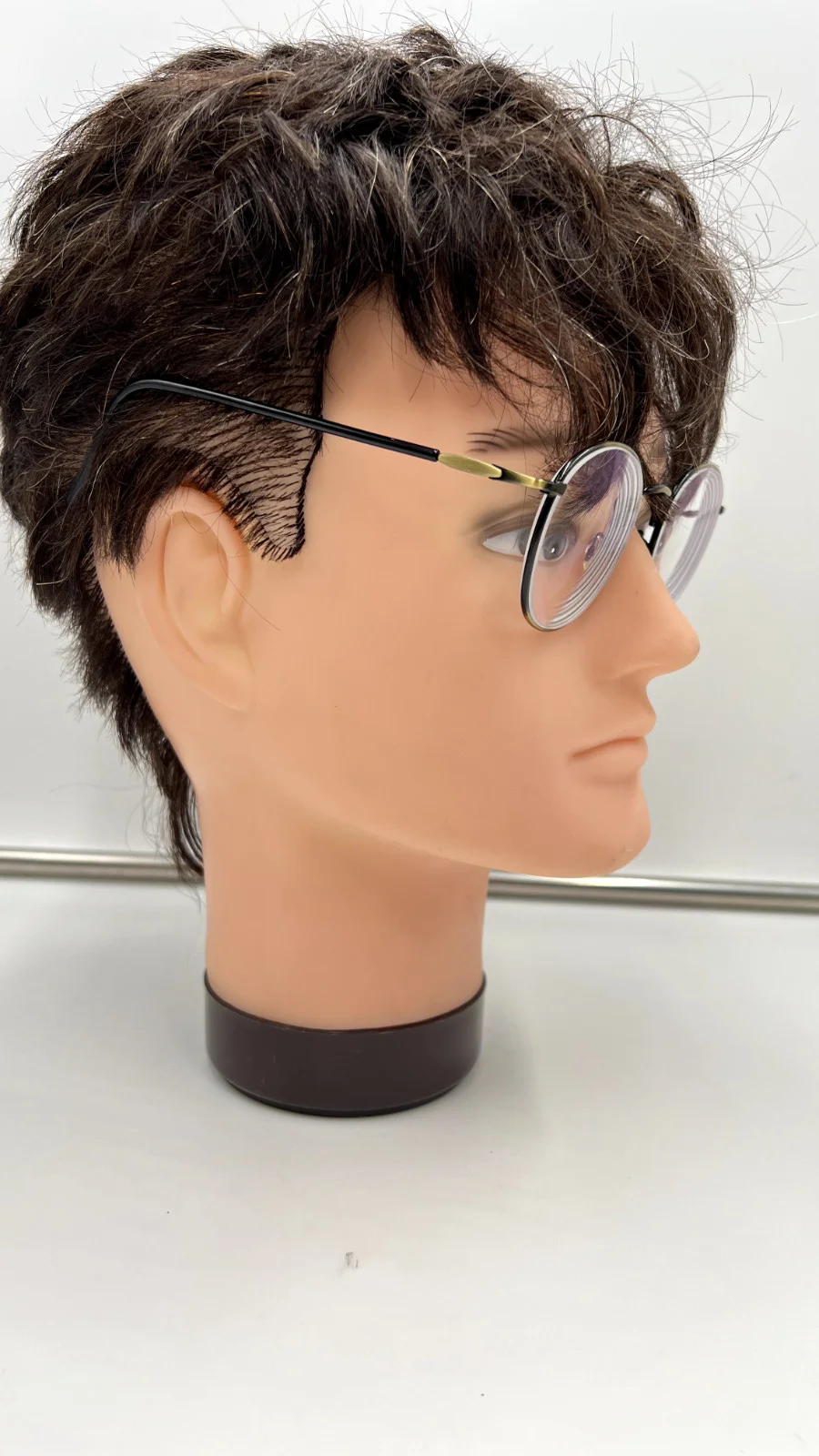 TIJN EYEWEAR EYEGLASS FRAMES ROUND METAL BLACK GOLD RIM M5208 COL.12 50-17-140 3