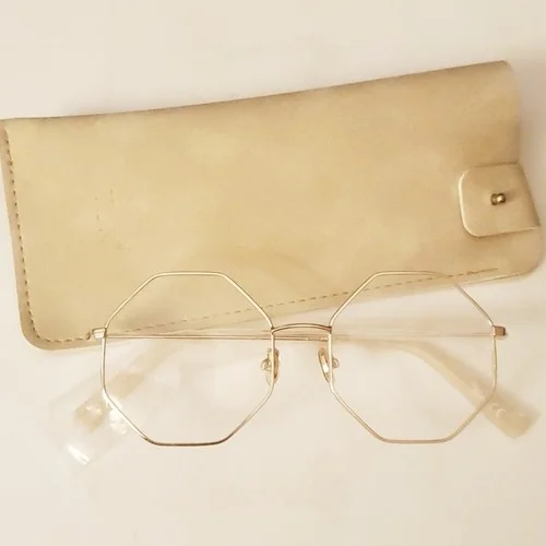 TIJN Geometric Glasses With Case