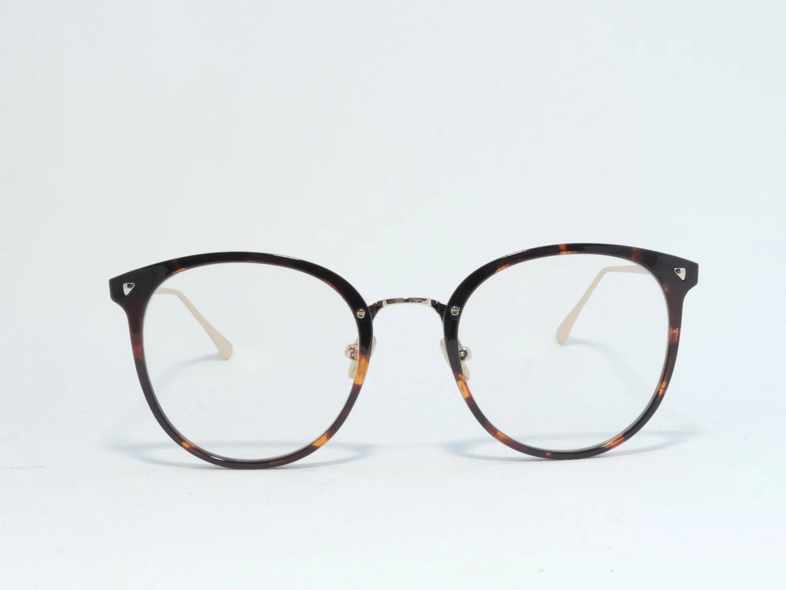 TIJN MAAIKE METAL TR90 TRENDY EYEGLASS FRAMES CLEAR GLASSES AMBER GOLD 50-22-146 1