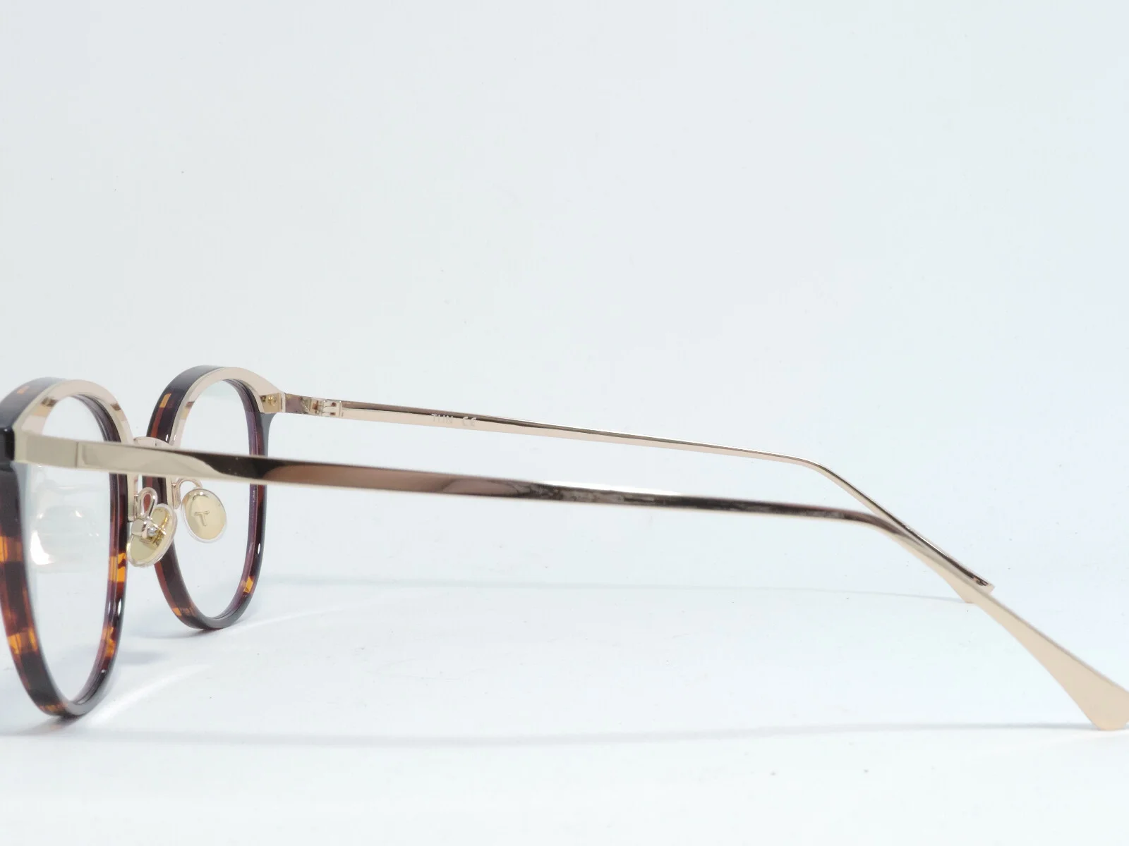 TIJN MAAIKE METAL TR90 TRENDY EYEGLASS FRAMES CLEAR GLASSES AMBER GOLD 50-22-146 3