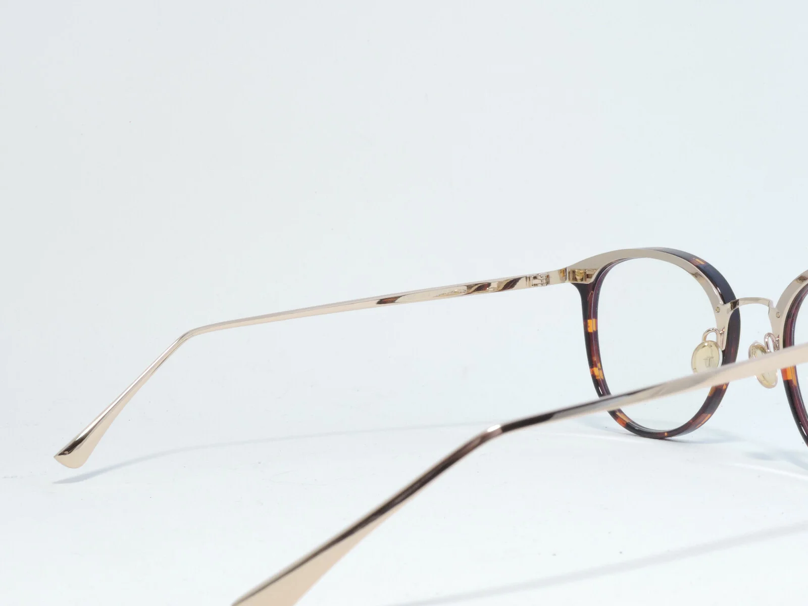 TIJN MAAIKE METAL TR90 TRENDY EYEGLASS FRAMES CLEAR GLASSES AMBER GOLD 50-22-146 4
