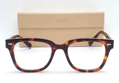 TIJN T1252 Square Brown Tortoise 50x20 145 Frame Only Eyeglasses