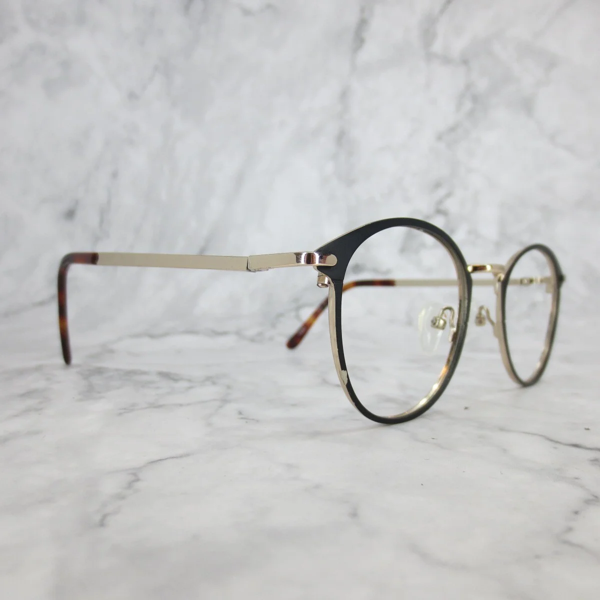 TIJN T882 C1 Eyeglasses Black Full Rim Round Frames 49-21-135 3