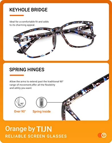 TIJN WHITE LABEL BLUE LIGHT BLOCKING EYEGLASSES CLEAR 3